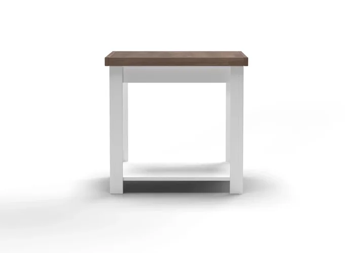 Cottage End Table with Open Bottom Shelf
