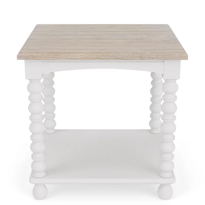 Cottage Rectangular Side Table with Spindle Designed Legs