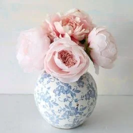 Country Class Patterned Terracotta Vase