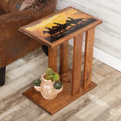 Cowboy Sunset Side Table