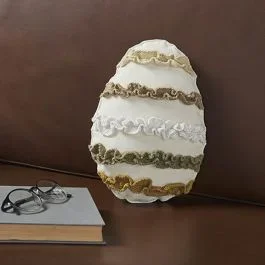 Cozy Contemporary Spring Egg Accent Pillow Set of 2