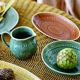 Crackle Glaze Sienna Oval Plate Set of 4