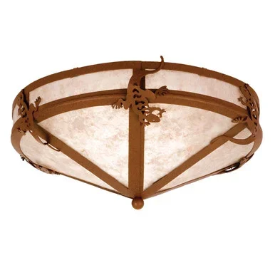 Crawling Gecko Flush Mount Ceiling Light