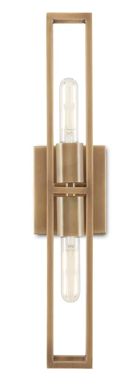 Currey and Company Bergen Brass Wall Sconce – Antique Brass
