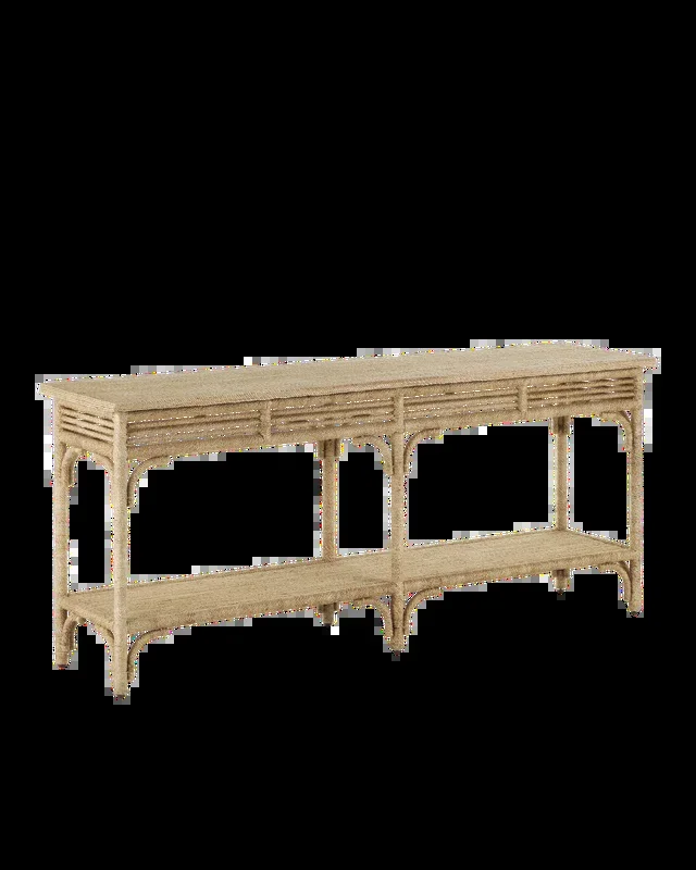 Currey and Company Olisa Large Rope Console – Natural