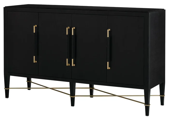 Currey and Company Verona Black Sideboard