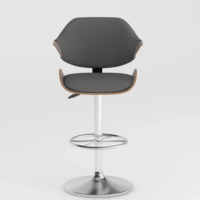 Curved Back Pneumatic-Adjustable Stool