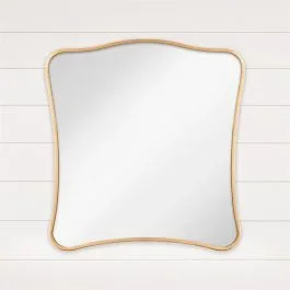 Curvy Gold Framed Wall Mirror