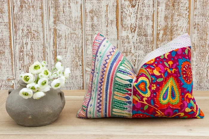 Daivika Antique Tribal Grain Sack Pillow