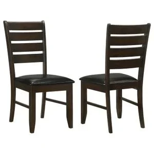 Dalila Wood Dining Side Chair Cappuccino (set of 2)