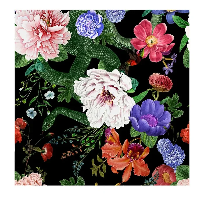 Dark Botanical Floral Wallpaper