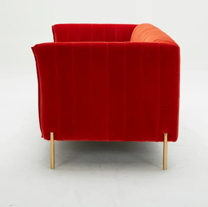 Deco Love Seat in Pumpkin Fabric 17663-P-L By J&M