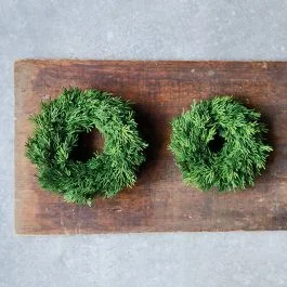 Decorative Faux Cedar Wreath One of Each