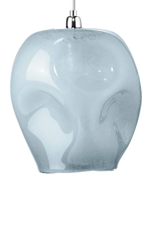 Dimpled Glass 1-Light Pendant, Blue