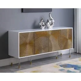 Doros White & Gold Sideboard