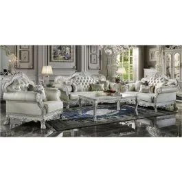 Dresden Traditional Style Sofa Bone White