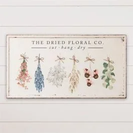 Dried Floral Co Rectangle Wall Sign