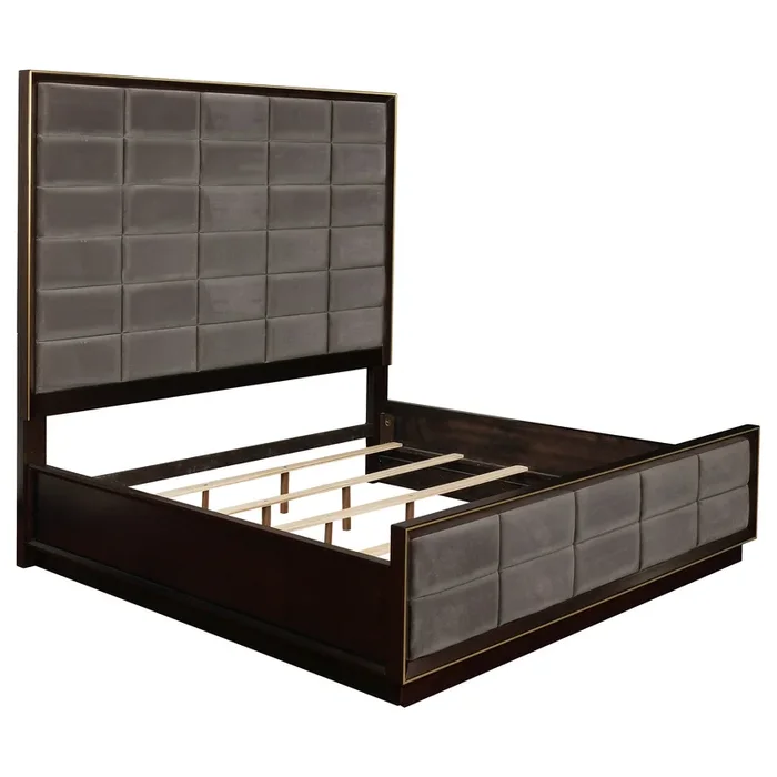 Durango 77-inch Panel Bed Smoked Peppercorn