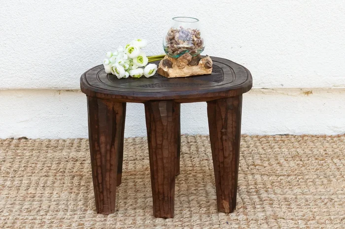 Egan Nupe Primitive African Stool