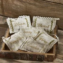 Embroidered Spring Season Bowl Filler Set of 6