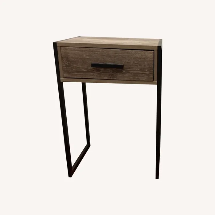 End Table with Single Storage Drawer Set of 2