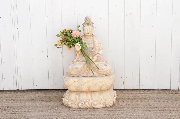 Exceptional Finely Carved Marble Buddha (Trade)