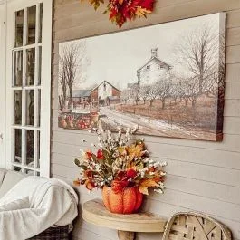 Fall On The Farm Wrapped Canvas Wall Art