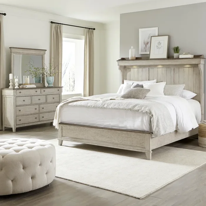 Farmhouse 3-Piece Queen Mantle Bedroom Set