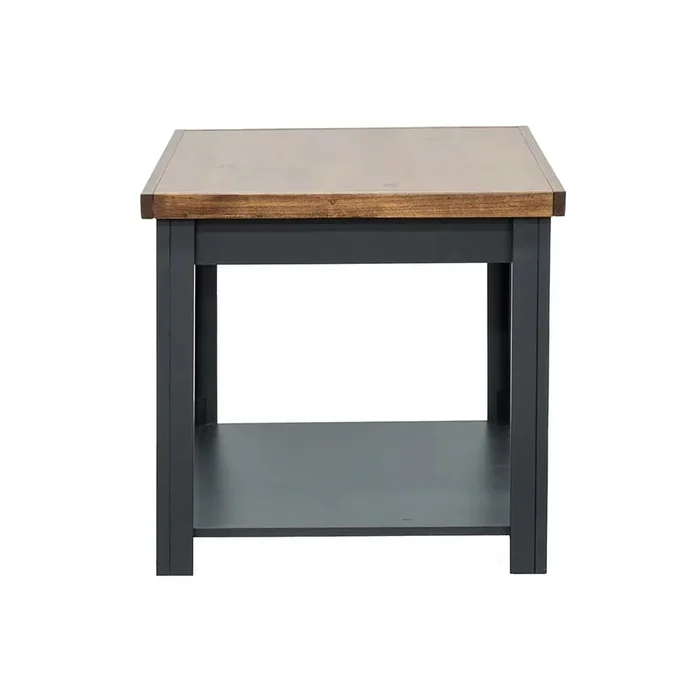 Farmhouse End Table with Lower Display Shelf