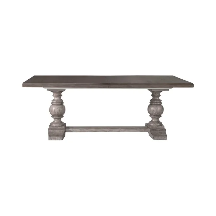 Farmhouse Trestle Dining Table with 18″ Leaf