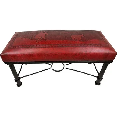 Fernando Iron Bench – Calf Roper & Red