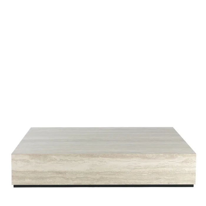 Flair White Porcelain Gres Low Coffee Table