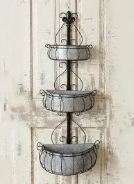 Fleur De Lis Tiered Wall Planter