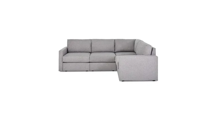 Flex Gray 4-Seat Sectional with Standard Arm