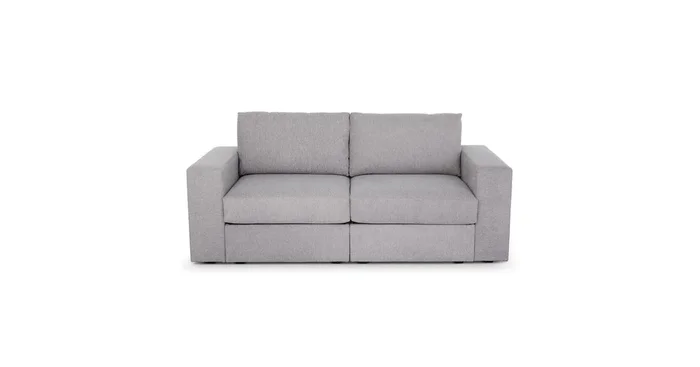 Flex Gray Loveseat with Wide Arm
