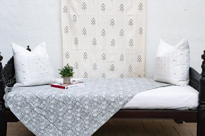 Flora Dream Indian Block Print Blanket