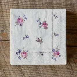 Floral Paper Beverage Napkins Bundle of 60
