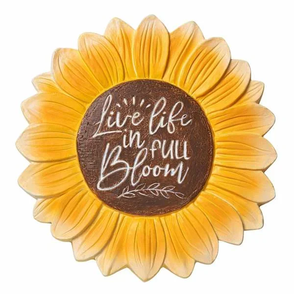 Flower Sentiment Outdoor Stepping Stone, 10″