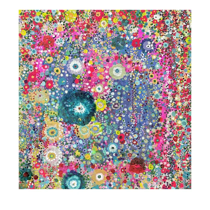 Flowers Red and Blue Painting