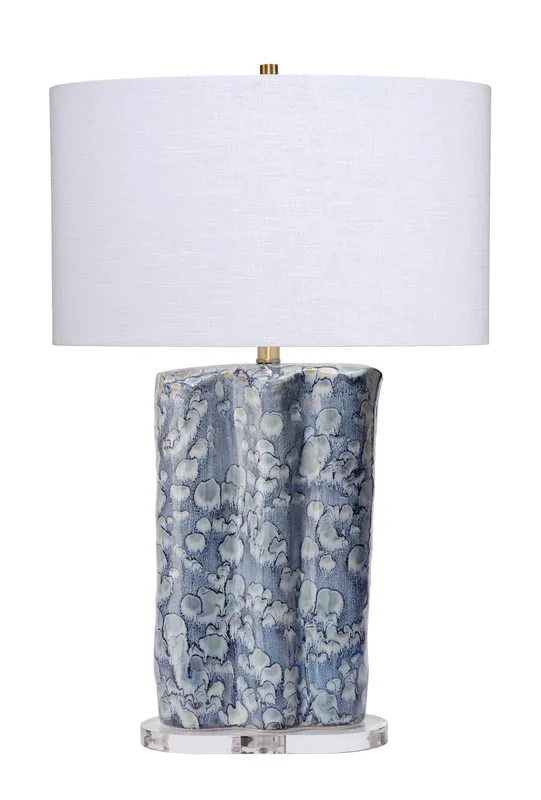 Flurry Ceramic Table Lamp with Linen Shade