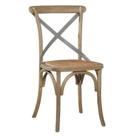 French Country Cross Back Side Chair