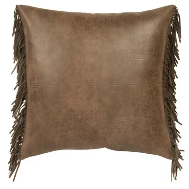 Fringed Leather Euro Sham