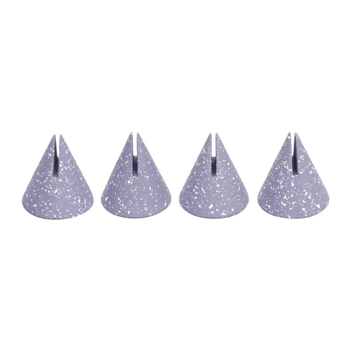 Gabby Speckled Purple Cone Card Holder – Set of 4
