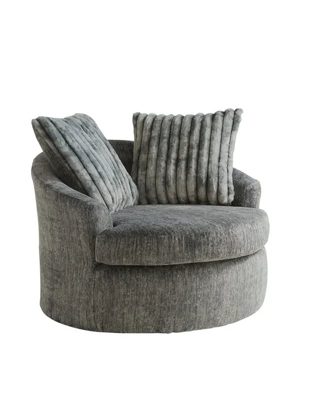 Galactic Charcoal Swivel Chair