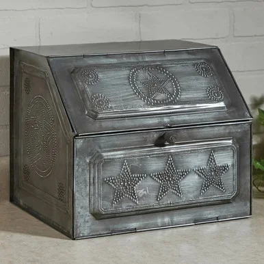 Galvanized Tin Star Bread Box