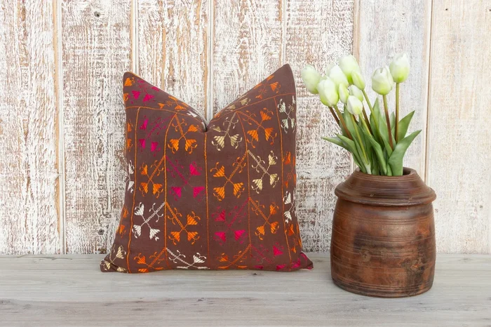 Ganvi Antique Indian Folk Pillow Cover