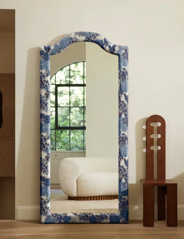Garden Walk Upholstered Full Length Mirror by Sarah Sherman Samuel