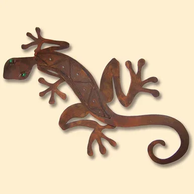 Gecko Rustic Metal Wall Art