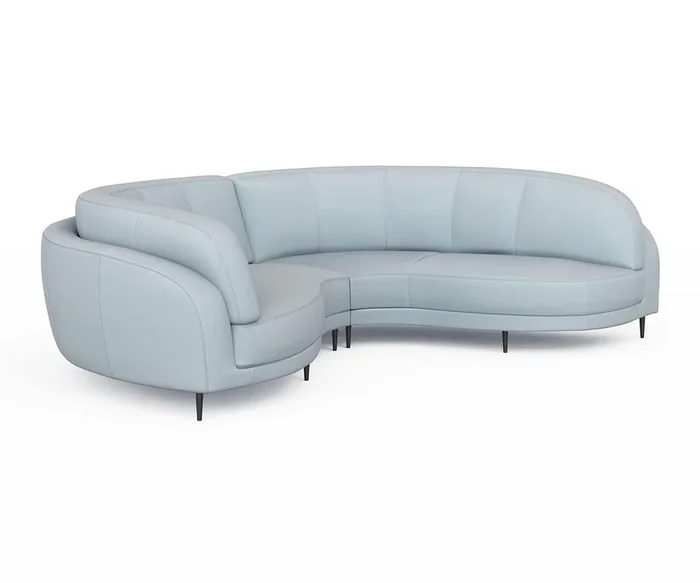 Giovanna Curved Leather Sectional