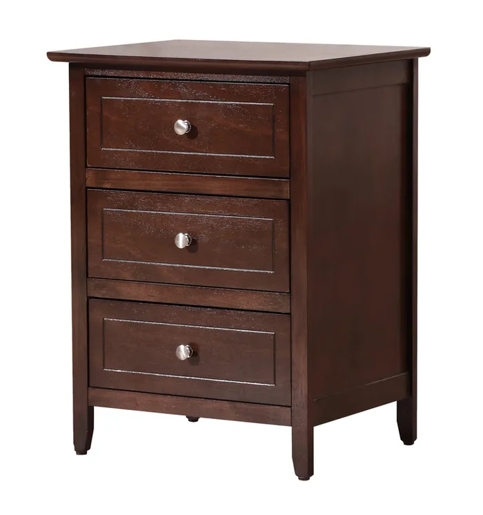 Glory Daniel G1312-N-25 3 Drawer Nightstand , Cappuccino G1312-N-25